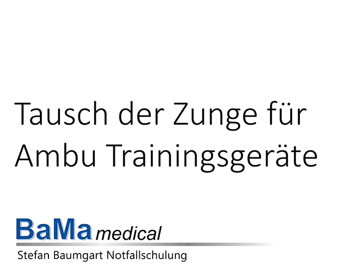 Zungentausch bei Ambu Trainingsgeräten